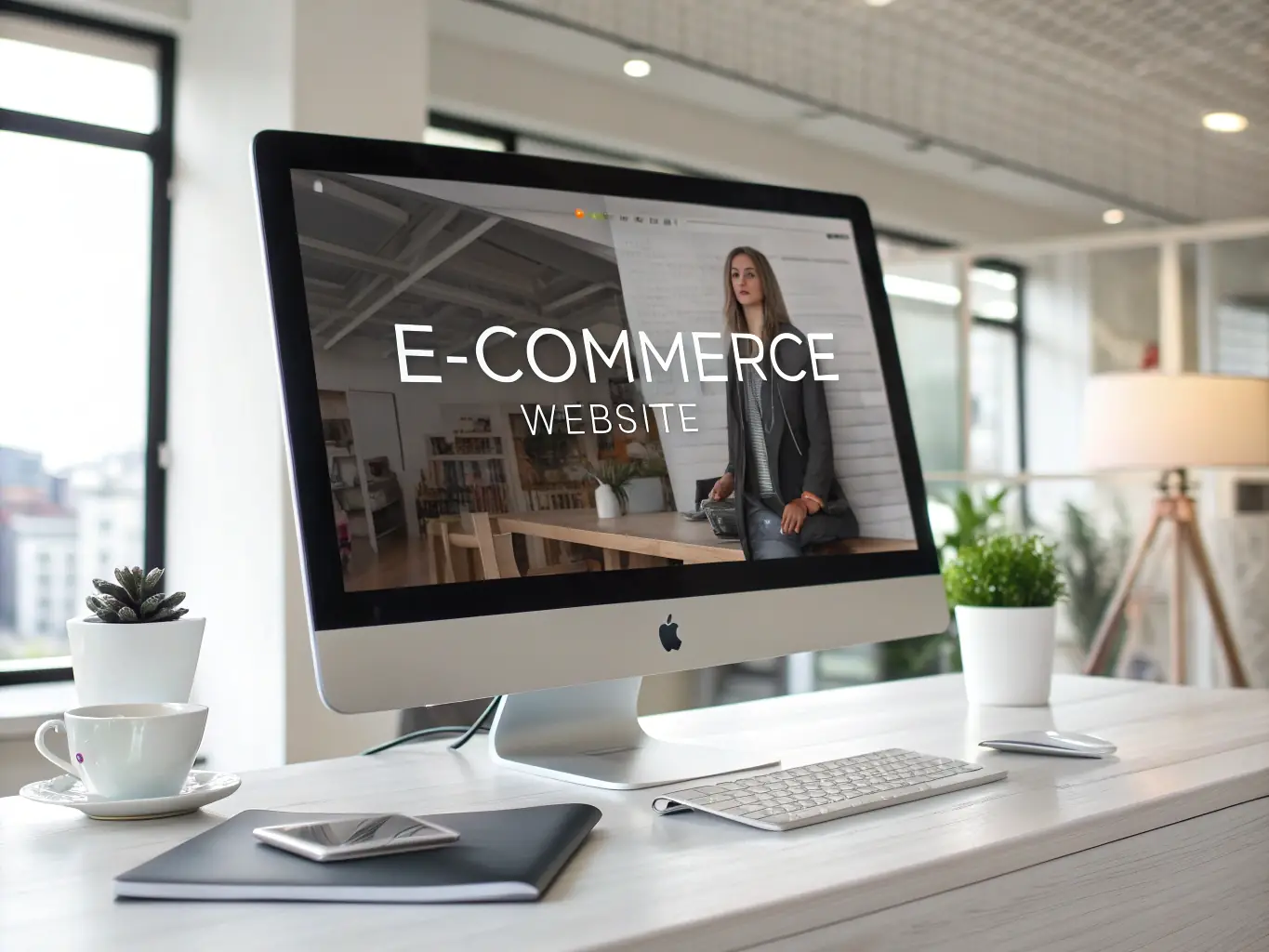 A sleek, modern website design showcasing a refreshed user interface with intuitive navigation and engaging visuals, tailored for a small business.